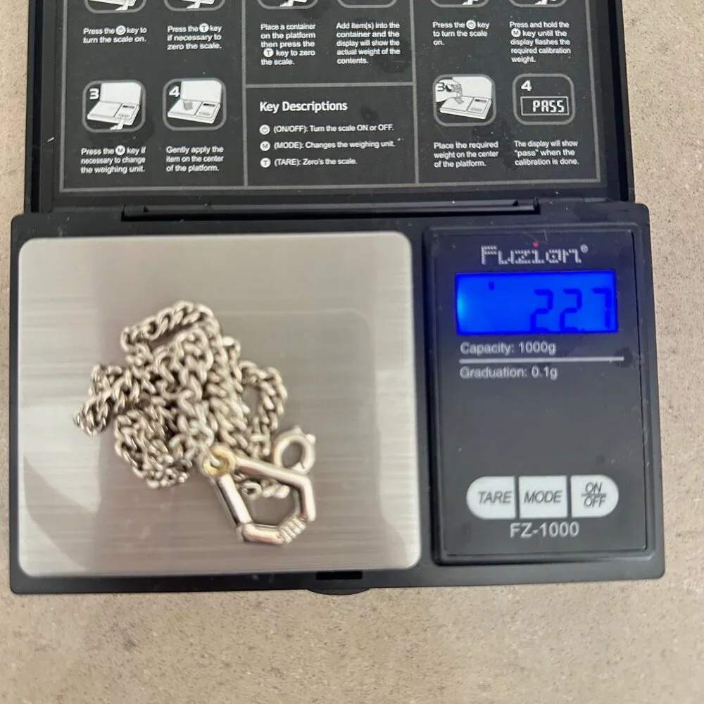 Vintage Kreisler Silver Curb Watch Chain